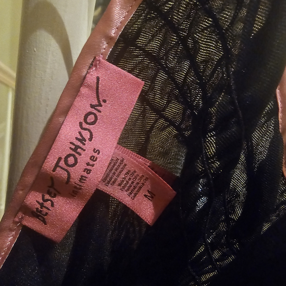 Betsey Johnson Black and Pink Chemise - Picture 3 of 3